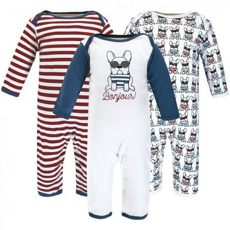 UPC: 0660168142815 | Hudson Baby Infant Boy Cotton Coveralls French Dog 9-12 Months