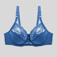 thumbnail image 2 of mgoYE Bra for Women Bras for Women Lace Bra Full Coverage Underwire Bras Plus Size Lifting Lace Bra(Blue,2XL), 2 of 6