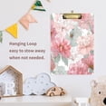 thumbnail image 6 of Acrylic Writing Board Silver 12.5*9 Inch Clipboards Transparent Acrylic Material Suitable For Office Classroom Teachers Fashion Bloggers Stationery Enthusiasts Flowers Lovely, 6 of 9