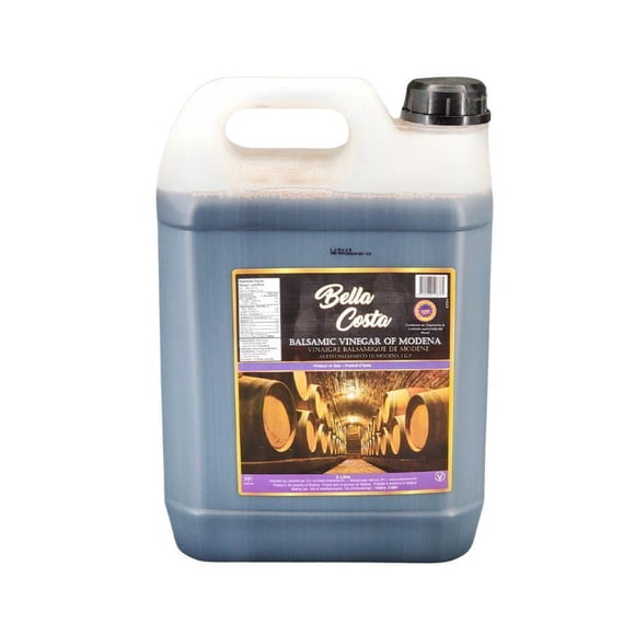 Bella Costa/Antica Bonta - Vinaigre Balsamique de Modène - Lot de 2 - 5 L - Rehausse la Saveur, Usages Polyvalents : Vinaigrettes, Marinades, Glaçures (2x4 Ltr)