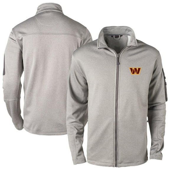 Men's Dunbrooke Heather Gray Washington Commanders Full-Zip Fleece Jacket