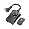 thumbnail image 1 of HBN Outdoor Light Timer Waterproof, Weatherproof Photocell Dusk to Dawn Light Sensor Timer with Remote Control, 2/4/6/8 Countdown, 1 of 7
