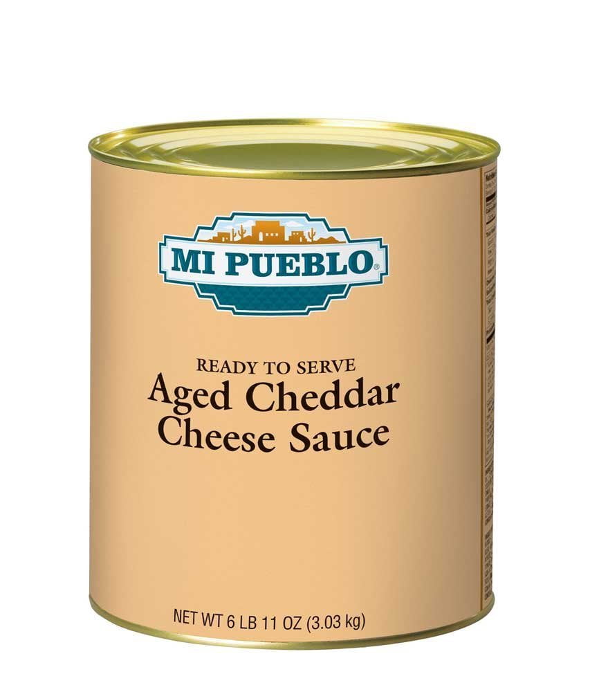 6 PACKS : Mi Pueblo Aged Cheddar Cheese Sauce, Number 10 Can -- 6 cans per case. by
