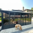 thumbnail image 6 of PURPLE LEAF 12' X 16' Solarium Permanent Hardtop Screened Gazebo Galvanized Steel Double Canopy Aluminum Outdoor Enclosed Gazebo for Hot Tub Lawn Deck Backyard Gray, 6 of 8