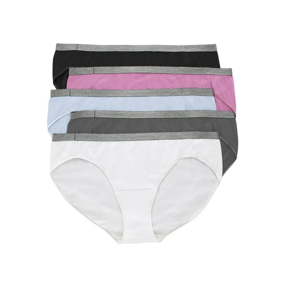 Hanes Just My Size Women's Bikini Underwear, 5-Pack