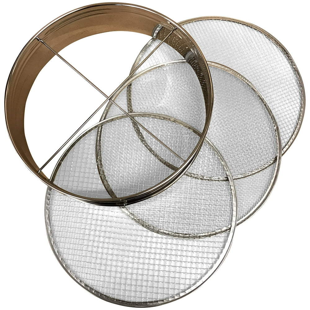 Joshua Roth Limited 4pc Soil Sieve Set, 12" diameter Stainless Steel