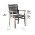 thumbnail image 6 of Seasonal Living Explorer Oceans 17" Wood Armchairs in Mixed Gray (Set of 2), 6 of 6