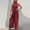 Wine, variant on Women's Jumpsuit Chic Women's Sleeveless High Waist Jumpsuit Halter Neck Elegant Wide Leg Trousers Bodysuit for Prom Wine S