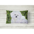 thumbnail image 2 of Carolines Treasures SS8817PW1216 Bichon Frise Indoor & Outdoor Decorative Fabric Pillow - 12 x 16 in., 2 of 3