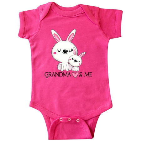 

Inktastic Grandma Loves Me- bunny family Gift Baby Boy or Baby Girl Bodysuit