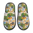 thumbnail image 1 of Fotbe Construction Machinery1 Pantuflas Peludas para Mujer con Estampado, Zapatillas de Peluche, Zapatos de Invierno para Casa, Uso Interior y Exterior-Large, 1 of 8