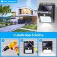thumbnail image 4 of Lámpara solar para exterior, luz solar LED con sensor de movimiento, para decoración de paredes de jardín, iluminación solar inalámbrica, resistente al agua IP65, 5 piezas, 4 of 5