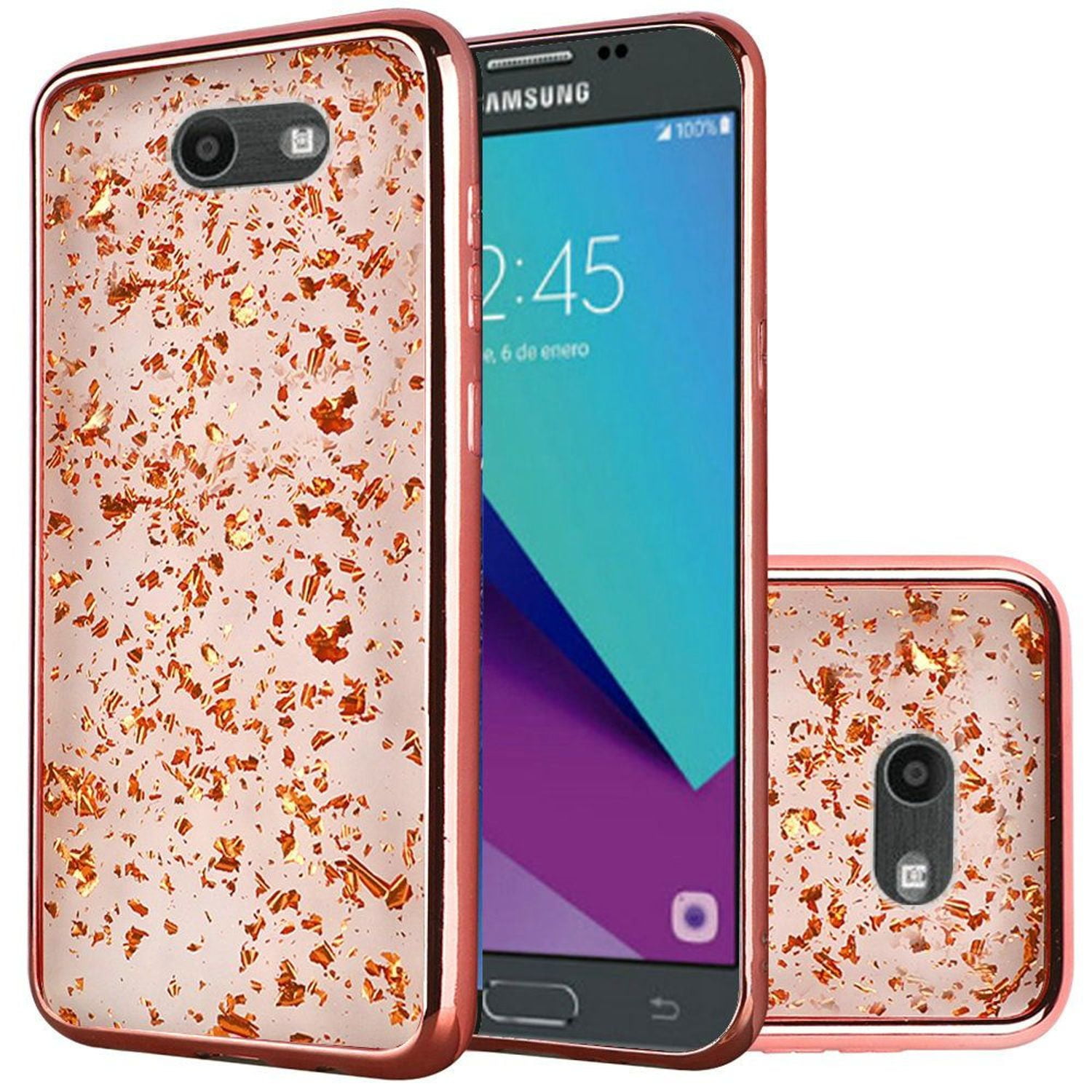 Hr Wireless Frozen Glitter Case Cover For Samsung Galaxy Amp Prime 2 Express Prime 2 J3 17 J3 Eclipse J3 Emerge J3 Luna Pro J3 Mission J3 Prime Sol 2 Walmart Com Walmart Com