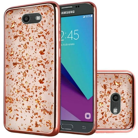HR Wireless Frozen Glitter Case Cover For Samsung Galaxy Amp Prime 2/Express Prime 2/J3 (2017)/J3 Eclipse/J3 Emerge/J3 Luna Pro/J3 Mission/J3 Prime/Sol 2