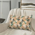 thumbnail image 5 of Fuzoiu Tropical Leaves Flower Print Fuzzy Pillowcases, Super Soft Pillow Case Cover with Zipper for Bedroom, Sofa, Couch,Cozy Pillow Shams for All Seasons-16"x24", 5 of 6