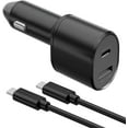 thumbnail image 1 of Super Fast Dual Car Charger (45W+15W) with Super Fast Charging Cable for for Nokia X100 - PPS Car Charger, 1 of 5