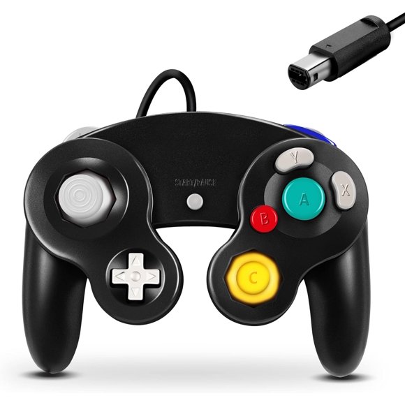 XINQIHANG Gamecube Controller, Classic Wired Controller for Wii Nintendo Gamecube (Black)