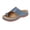Blue, variant on Blue Womens Solid Color Fish Mouth Wedge Slippers Platform Thick Sole Casual Summer Outdoor Indoor Slip-On