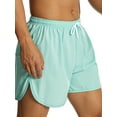 thumbnail image 5 of Hirigin Men's Solid Drawstring Elastic Waist Boxer Shorts for Fitness, Running, 5 of 9