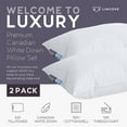 thumbnail image 3 of Lincove Cloud Canadian White Down Luxury Pillow Comfortable Pillows for Sleeping, King-Size Firm 2-Pack, 3 of 6