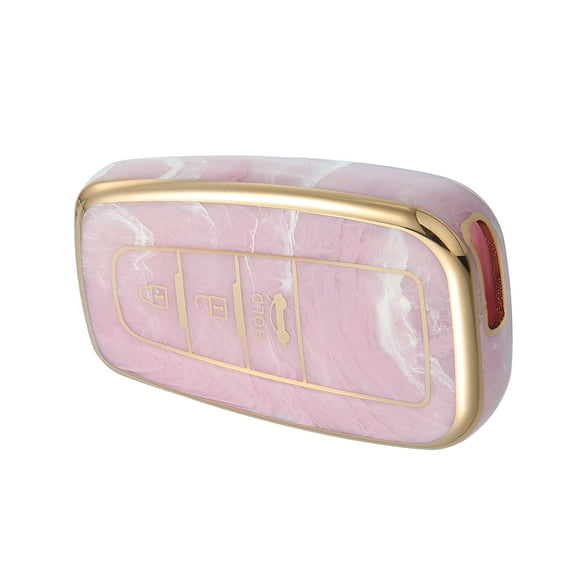 Unique Bargains Key Fob Cover for Toyota Prius 2006-2022 3 Button TPU Pink Remote Keyless Smart Key Fob Case Protection