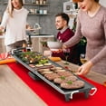 thumbnail image 3 of Patiojoy Plaque Chauffante Électrique Extra Grand 35 Pouces Grill Portable Teppanyaki avec Contrôle de Thermostat à 4 Niveaux et Plateau d'Égouttement Amovible, 3 of 10