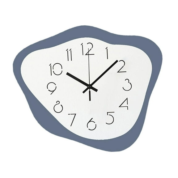 CoudarTitie Acrylic Wall Clock Home Decor Abstract Battery Operated Decorative Hanging Clock Blue