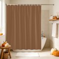 thumbnail image 4 of Pure Caramel Shower Curtain, Waterproof Shower Curtains for Bathroom, Modern Solid Color Minimalist Art Washable Fabric Bathtub Curtain Set Bath Decor with 12 Hooks 48"x72", 4 of 8