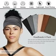 thumbnail image 2 of ZHUYING Wide Headbands For Women Stretch Headband Boho Head Bands Women's Hair Band Turban Workout Hairband Accessories 6 Pack, 2 of 6