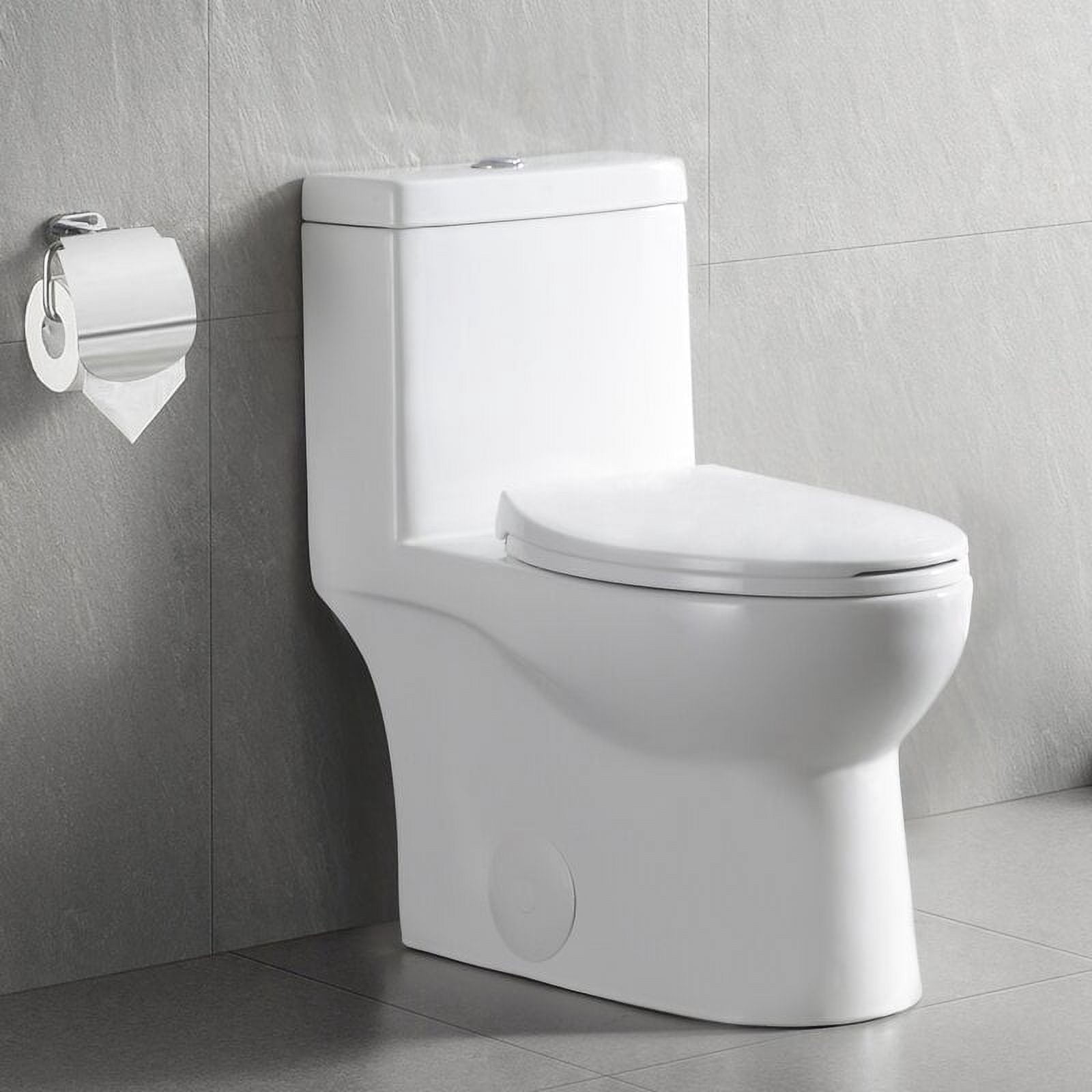 DeerValley DV-1F52816 One Piece Toilet Ceramic 1.28 GPF Dual Flush Elongated Standard Toilets in White