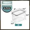 thumbnail image 6 of Sorbus 6-Pack Airtight Food Storage Containers (0.8L/27.05 oz) with Locking Lids, Labels & Measuring Spoons Set, 6 of 7
