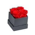 thumbnail image 1 of Ramo de rosas inmortales Advancent Rosa preservada Autoensamblaje color de Larga duración Flores artificiales negro rojo 4 cabezas, 1 of 6