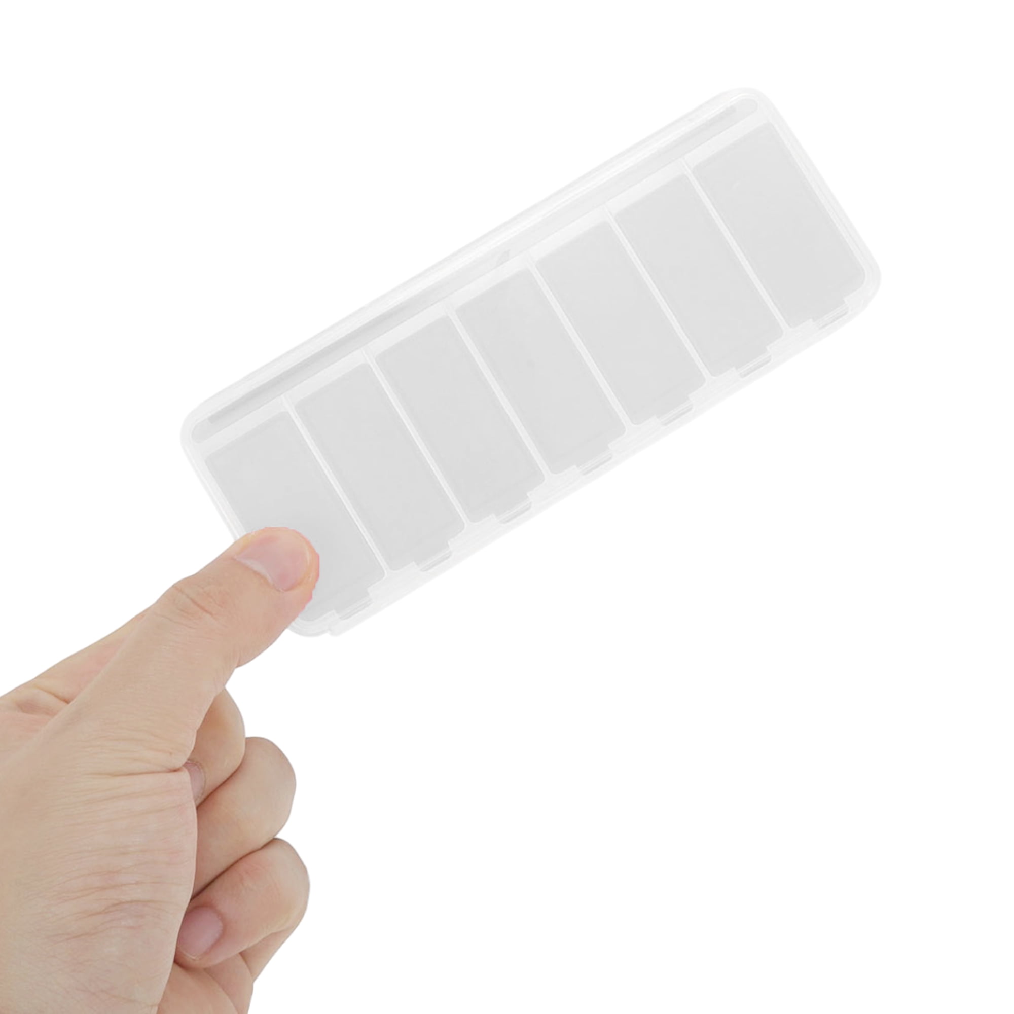Unique Bargains Useful Portable Durable 7 Grid Design Pill Case 1 Pc Clear