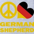 thumbnail image 2 of CafePress - Peace Love German Shepherd - Cute Infant Baby Football Bodysuit, 2 of 3