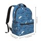 thumbnail image 2 of Easygdp Sharks on White Blue Striped Mochila Ergonómica Versátil para Laptop - Múltiples Bolsillos, Correas Ajustables, Unisex para Escuela, Viajes y Actividades al Aire Libre-One Size, 2 of 5