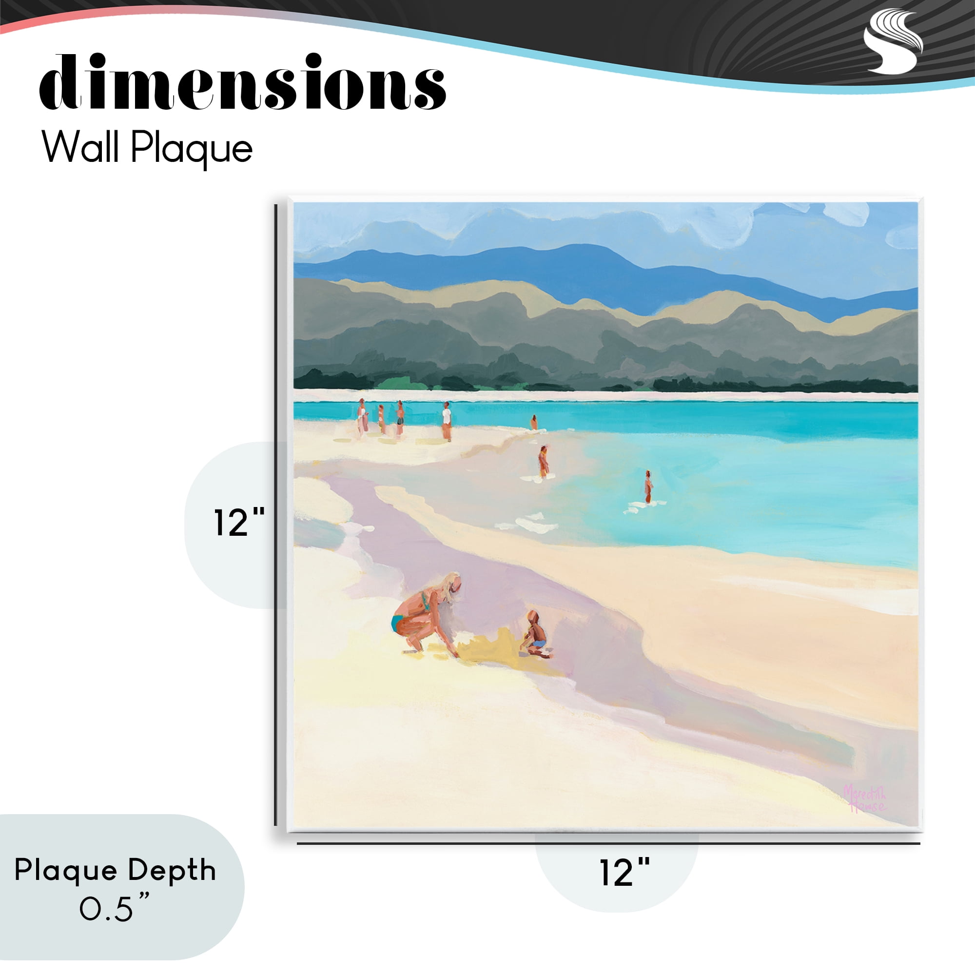 Stupell Industries Mother & Child Beach Scene Wall Plaque Art, design by Meredith Howse