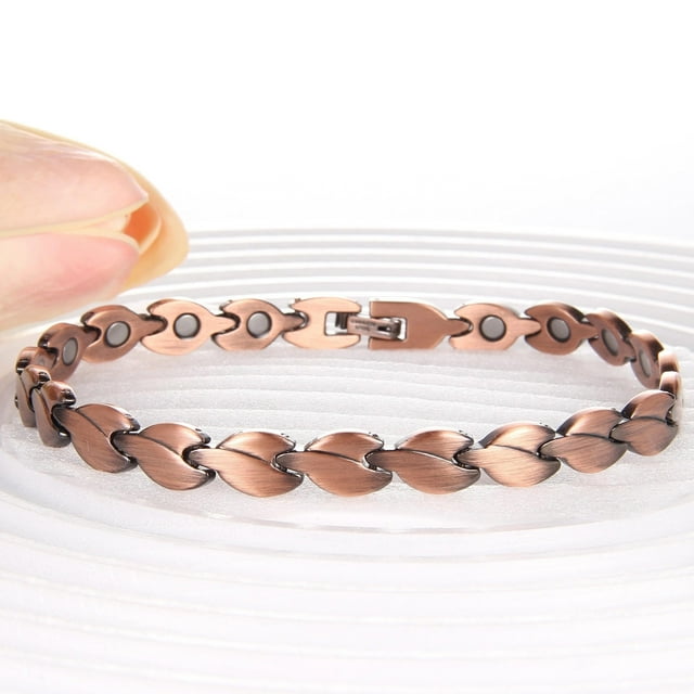 LOVEVER 1pc Magnetic Copper Anklets For Women Copper Ankle Bracelet For Women 99.99% Pure Copper With Magnets For Feet & Ankles Adjustable Sizing Tool