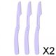 thumbnail image 1 of 2 paquete de 4, 3 x recortador de cejas plegable, cuchilla de acero, reutilizable, 2 piezas, 1 of 10