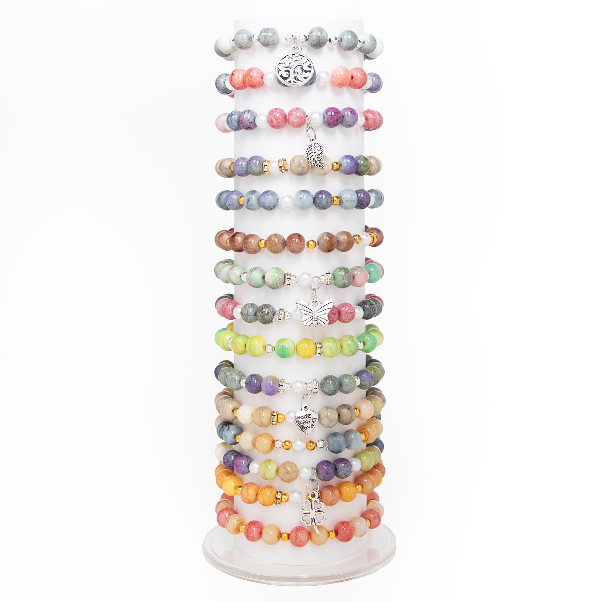 CousinDIY 538-Piece Charm Bracelet Making Kit with Marble Beads and Charms