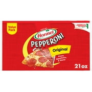 HORMEL Beef - Pork Pepperoni, Pizza Topping,Refrigerated, 21 oz Resealable Plastic Package