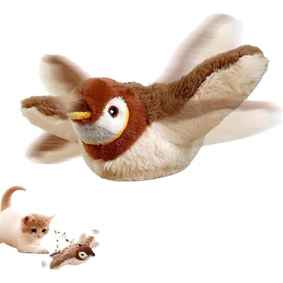 2026 New Flying Bird Cat Toys For Indoor, Flappy Fella Cat Toy, Intelligent Vibration Sensor, Durable And Easy To Install, Suitable For Pets