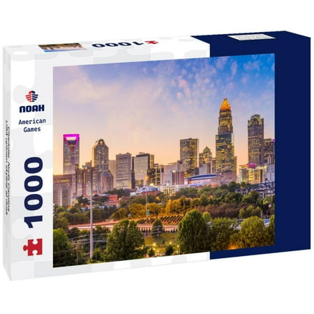 Noah Jigsaw Puzzle Charlotte, North Carolina, USA uptown skyline at dusk 1000 pieces