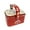 E, variant on Vintage Metal Cookie Tin Box, 4.13x3.15 In Red Bunny Decorative Storage Container with Handle for Holiday Favors, bldnkj