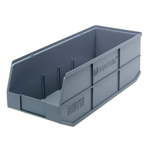 Stackable Shelf Bin, Gray - 6 per Cotton