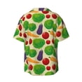 thumbnail image 2 of Sigee Vegetable Print Men's Shirts Casual Button Down Short Sleeve Summer Beach Shirt Hawaiian Vacation Shirts Tee Shirt-XX-Large, 2 of 7