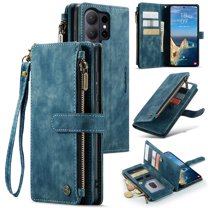 CaseMe Case for Samsung Galaxy S26 Ultra 5G Wallet Case for Women Men, Fashion Durable PU Leather Magnetic Flip Lanyard Strap Wristlet Zipper Card Holder Wallet Phone Case for Galaxy S26 Ultra 6.9"