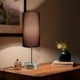 thumbnail image 4 of Lampara De Mesa, Luz Ideal, Murano Satín, Pantalla De Tela Chocolate, 4 of 6