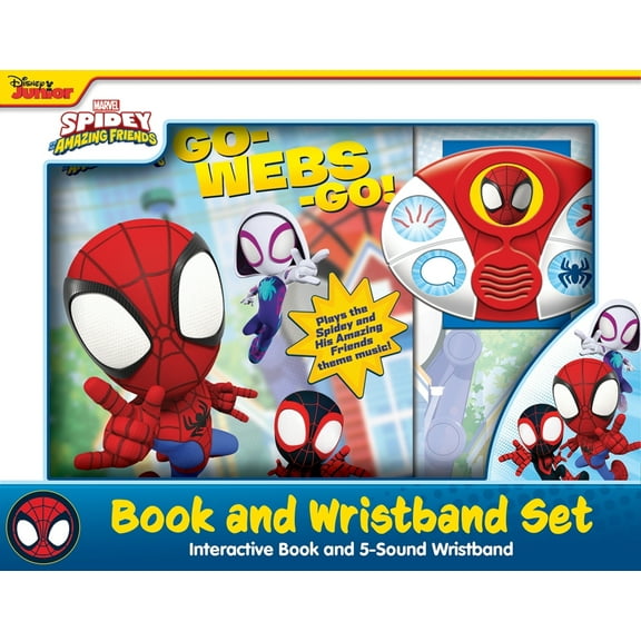 Pre-Owned Disney Junior Marvel Spidey and His Amazing Friends: Go-Webs-Go! Book and 5-Sound Wristband Set [With Battery] (Misc.) 1503759946 9781503759947