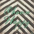 thumbnail image 2 of h.artworks 26x26 Black Ornate Wood Framed with Double Matting Museum Art Print Titled - Chevron Sentiments Teal II, 2 of 4