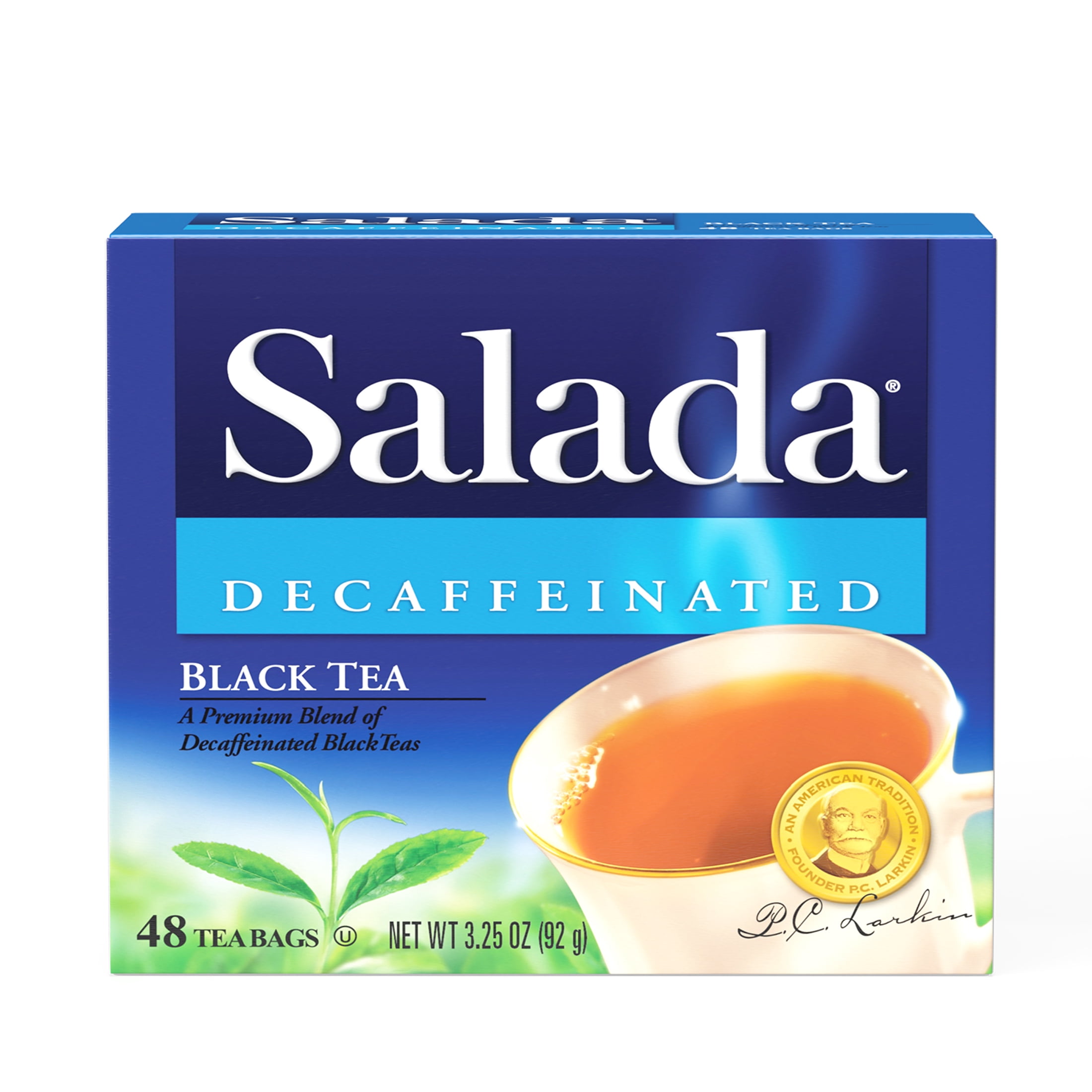 Salada Decaffeinated Black Tea Blended Strong Black Tea with 48 Individually Wrapped Tea Bags Per Box (Pack of 12) Contains Caffeine Brew Hot Flavored Rich in Antioxidants Original Blend